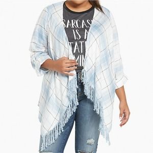 Torrid Plaid Challis Shirt Jacket 1/1x